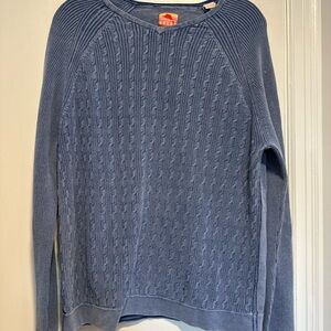NWOT Tommy Bahama Men’s Sz: L Relax Dusty Blue Cable Knit Lightweight sweater